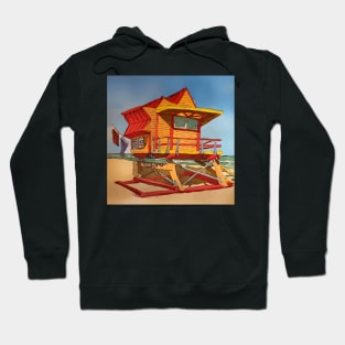 Cute Lifeguard tower in South Beach Miami Florida Hoodie